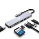 USB-хаб XON SmartHub 6 в 1 (HDMI, SD/TF, Type-C, 2xUSB3.0) Серый (UHCHP063300G 5153) - изображение 1