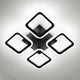 Світильник світлодіодний стельовий LUMINARIA ROOM 60W 4S BLACK 220V IP20 з пультом ДУ - изображение 2