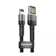 Кабель BASEUS CALKLF-GG1 Lightning Cafule special edition 100см 2.4A grey/black - изображение 1