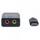 Звуковая плата USB Type-C 2.1 Manhattan 153317 Channel черный - изображение 3