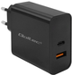 Мережевий зарядний пристрій Qoltec Super Quick PD Charger USB-C USB-A 90W 5-20V 2.4-4.35A Black - зображення 1