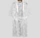 Мереживний халат чоловічий зі стрингами CLEVER SLEEPWEAR 013-02 L Білий - зображення 3
