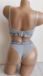 Комплект нижнего белья бюстгальтер топ и трусики New Style One Size S/М серый (2-224) - изображение 4