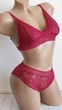Кружевной комплект нижнего белья бюстгальтер и трусики New Style One Size XS/S бордовый (2-221) - изображение 2