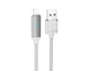 Зарядний кабель швидкого заряджання USB/Lightning 12W hoco. U127 дисплей синхронізації акумулятора телефону concealed digital display Grey - зображення 5