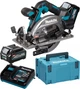 Пила дискова ручна акумуляторна Makita HS012GD201 (165 мм, 5200 хв-1, 57 мм, BL, AWS, XGT) - зображення 1