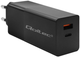 Мережевий зарядний пристрій Qoltec GaN Power Pro Charger USB-C USB-A 100W 5-20V 1.5-5A Black - зображення 1