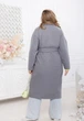 Двобортне пальто oversize ST-Style 32490 54-56 Сіре - зображення 4