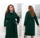 Двобортне пальто oversize ST-Style 42490 58-60 Зелене - зображення 5