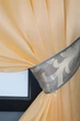 Кухонні штори VR-Textil № 073к з ламбрекеном і підхватами персиковий з сірим 270х170 см (52-0200) - зображення 3