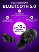Беспроводные сенсорные наушники-вкладыши A6s black с шумоподавлением Bluetooth черные - зображення 5