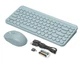Комплект (клавіатура, мишка) бездротовий A4Tech Fstyler FG3200 Air Blue - зображення 3