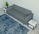 Диван офисный Tobi Sho Арне с подлокотниками 1880х700х740 мм, кожзам Dark Grey/2233 - изображение 3