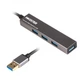 Хаб USB 3.0 Type-A HU3A-4P-02 на 4 порти, метал, темно-сірий - зображення 1