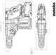 Аккумуляторный бесщеточный перфоратор Metabo KH 18 LTX BL 28 Q 18 В + сменный патрон Metabo-Quick (601715850) - изображение 6