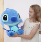 Игрушка мягкая плюшевая Стич 45 см голубого цвета из мультфильма Лило и Стич - изображение 4