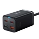 МЗП Baseus GaN3 Pro 65W (2 Type-C + 2 USB) + Кабель Type-C to Type-C 100W (1m) black - зображення 1