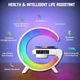 Настільна смарт-лампа нічник G63 RGB G-Smart Light з бездротовою зарядкою 10W і Bluetooth колонкою - изображение 1