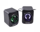 Колонки акустические Maxxter CSP-U005RGB, 6 Вт, USB питание, RGB подсветка, черные - изображение 1