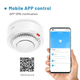 Умный датчик детектор дыма дымовая пожарная сигнализация с WiFi Bluetooth сиреной 80х38х52 мм (476350-Prob) Белый - изображение 2