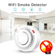 Умный датчик детектор дыма дымовая пожарная сигнализация с WiFi Bluetooth сиреной 80х38х52 мм (476350-Prob) Белый - изображение 3