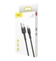 USB кабель Lightning для iPhone iPad BASEUS Cafule Series (1m, 2.4A, 480 Mbps). Black - изображение 9