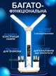 Настольная светодиодная аккумуляторная лампа с двумя плафонами термометром и часами Белый молочный GS-7859 - изображение 3