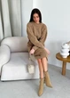 Платье Art Knit с узором жен. Оливия OVERSIZE карамель - изображение 3