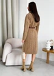 Платье Art Knit с узором жен. Оливия OVERSIZE карамель - изображение 5