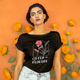Футболка черная с оригинальным принтом для флориста "Queen of Flowers. Королева цветов" Push IT ФП012271XS XS - изображение 2