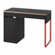 Письмовий стіл IKEA МІККЕ, антрацит, червоний, 105x50 см, 804.898.50 - зображення 2