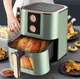 Аерогриль Su Tai 607 1000W аерофрітюрниця безмасляна для приготування без олії з регулюванням температури 6.5 л зелена - зображення 4