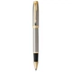 Ручка-ролер Parker IM 17 Brushed Metal GT RB Тризуб на кліпі (22 222_TR4) - зображення 1