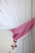 Кухонный комплект штор VR-Textil Дуэт № 060к с подвязками 330х170 см Малиновый с белым (52-0596) - изображение 3