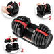 Гантель Gymtek розбірна регульована, 2.5-24 кг, червона. Для силових тренувань, фітнесу, дому, кросфіту - зображення 1