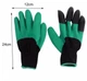 Рукавички граблі садові Garden Genie Gloves, пластикові наконечники кігті - зображення 8