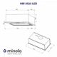 Встраиваемая в шкаф кухонная вытяжка Minola HBI 5025 I LED, нержавеющая сталь шириной 52 см - изображение 2