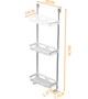 Полиця стелаж у ванну 3 яруси Portable Toilet And Bathroom Storage Rack сталева труба, пластик - зображення 8