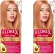 Набор Florex Super Стойкая крем-краска для волос Кератин 3.2 Карамель х 2 шт (4823001603034) - изображение 1