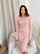 Платье вязаное миди осеннее женское ARTKNIT Verity S-M Персиковое (4823093455481) - изображение 4