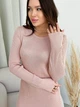 Платье вязаное миди осеннее женское ARTKNIT Verity S-M Персиковое (4823093455481) - изображение 6