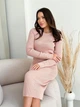 Платье вязаное миди осеннее женское ARTKNIT Verity S-M Персиковое (4823093455481) - изображение 8
