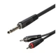 Готовый аудио кабель Jack 6,3 Stereo — 2xRCA Roxtone RAY-C110-L1 1м - изображение 1
