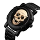 Мужские наручные часы Skmei Skull 9178 с черепом Black Gold - изображение 1