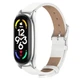Ремінець шкіряний Mi Jobs для фітнес браслета Xiaomi Mi Band 7 Білий + срібло (mrk2192) - зображення 1