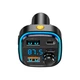 FM модулятор XO BCC08 автомобільний зарядний пристрій MP3/PD/2USB/3,1A Чорни (XO-BCC08) - изображение 2