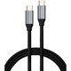 Дата кабель USB-C to USB-C 1.5m USB3.2 Gen2 100W 10GBps Nylon Vinga (VCPDCU3215) - изображение 1