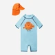 Детский комбинезон для купания + шапочка Minoti 17SWIM 6 40134JNR 116-122 см Бирюзовый (5063025243765) - изображение 1