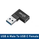 Переходник угловой USB Male - Type-С 3.1 Female 10Gbps eXpert Type-8 Black (металл) (A-48645) - изображение 2