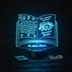 Именной светильник 3D, LED ночник учителю, подарок на юбилей учителя (16 цветов свечения) под заказ (НЧ0034) - изображение 3